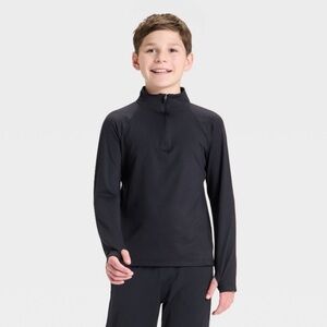 Youth sport Stretch 1/4 Zip Pullover - All In Motion™ Black M (8-10)